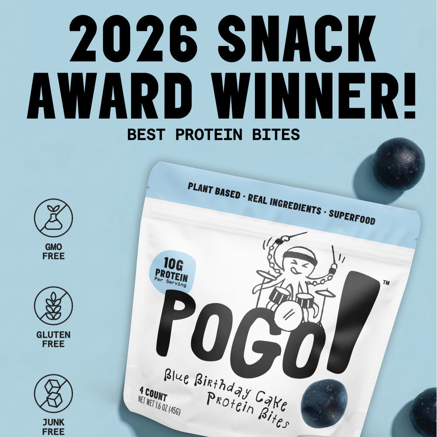 POGO! Blue Birthday Cake Protein Bites Win Good Housekeeping’s 2026 Snack Award!